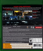 Xbox ONE Metal Gear Solid 5 Ground Zeroes Back CoverThumbnail